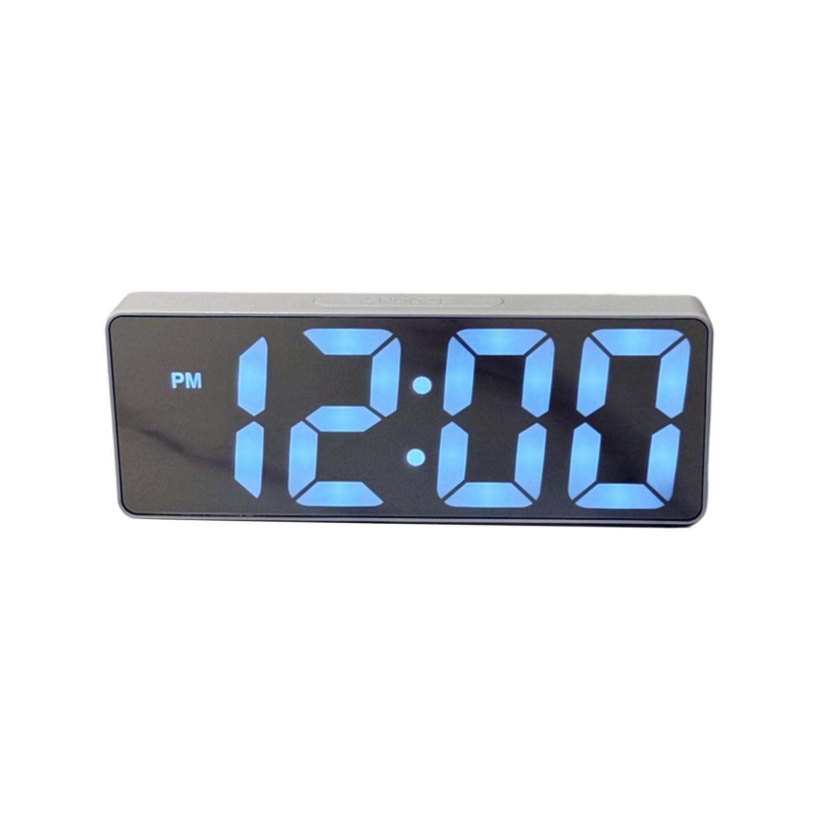 Carotoe Whiteshellwhitela Stylish Usb Rechargeable Alarm Clock For Bedside Electronic Digital Clock With Temperature Display Led Glass Alarm