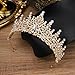TOBATOBA Gold Crown for Women Wedding Tiara for Women Queen Crown Crystal Tiara Crown Wedding Tiaras for Bride Royal Princess Crowns for Flower Bouquets Quinceanera Headpiece for Birthday Prom Pageant