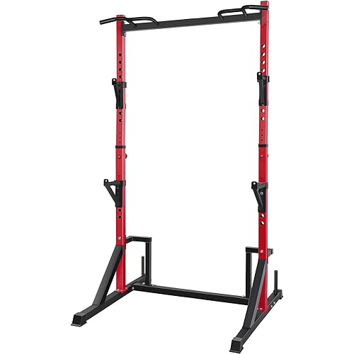 CANPA Multifunction Power Rack with Pull up Bar, Heavy Capacity and Adjustable Squat Stand Rack for Home Gym Equipment, Power Rack Cage
