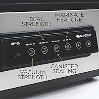 Vista 3 de VacMaster Sellador al vacío de cámara VP195, potencia de sellado 2 en 1, cámara de doble función y sellado externo, interno para bolsas de 12 x 12