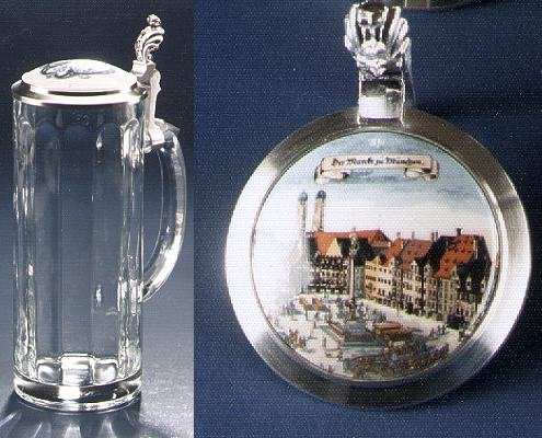 Zimmermann Bierseidel Bier-Krug München bunt Herrenseidel mit...