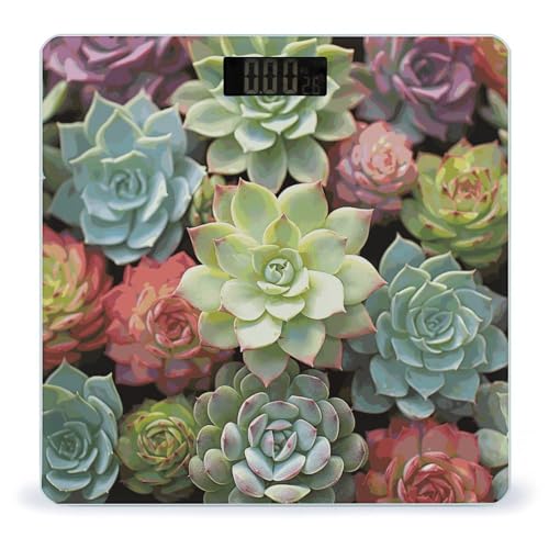 Báscula Digital Green Succulents de Vidrio Templado miniatura 1
