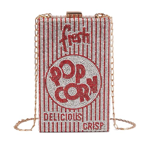 Image of Women Retro Crossbody Bag Rhinestone Fun Unique Evening Clutch Purses for Women