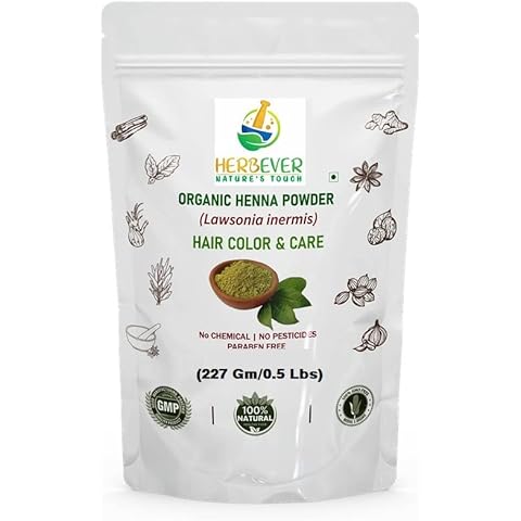 Herbever Pure Henna Powder For Hair Dye - Hair Color, Henna For Hair - Colorless Henna | Natural Hair Conditioner | For Soft Shiny & Healthy Hair(227g) Cover