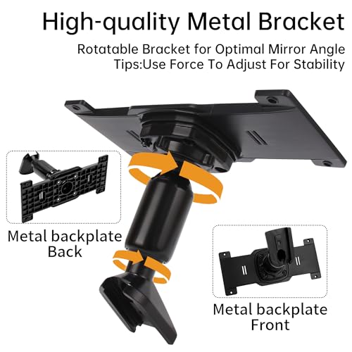 Image of Dash Cam Mirror Mount, Rear View Mirror Dash Cam Mount Back Plate Panel Kit for 5.5 inch - 12 inch Rearview Mirror Dash Cams