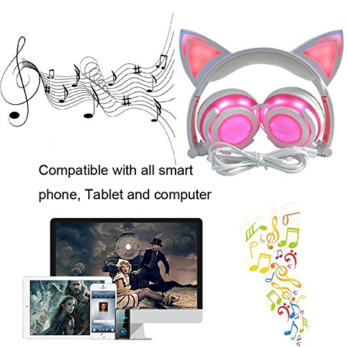 Easycat - Cuffie auricolari con orecchie a forma