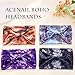 Acenail Wide Headbands Women Turban Knotted Headband Elastic Non Slip Boho Hairbands Tie Dye Hairband Bohemian Workout Head Wraps Yoga Hair Scarfs Fashion Hair Accessories for Women 4Pcs(#3 Tie Dye)