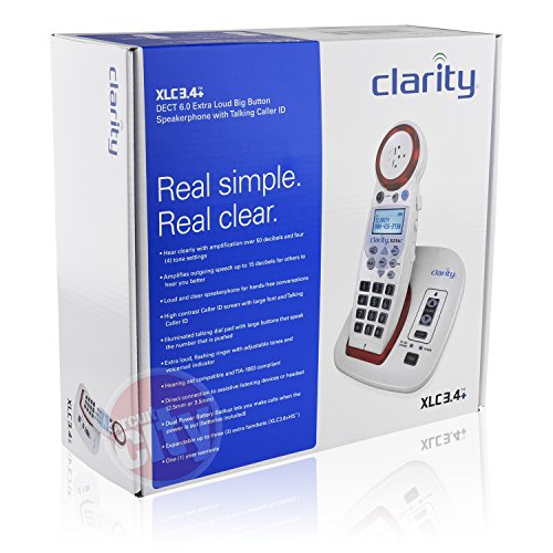 Clarity XLC3.4+ Severe Hearing Loss Ampified Cordless Phone with Circuit City Microfiber Cleaning Cloth