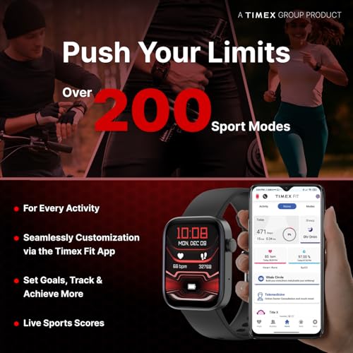Image of TIMEX iConnect Navigator 1.83 inch(4.6cm) Display with Turn By Turn Navigation & BT Calling Smartwatch for Unisex - TWIXW900T