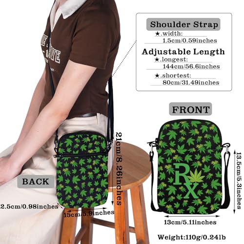 CMNIM RX&Weed Gifts Pharmacy Tech Crossbody Purse Medical Marijuana Gifts Pharmacist Rx Shoulder Bag for Thank You Gifts4