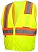 Pyramex RVZ2210SEX2 RVZ22 Series Vests Hi-Vis Lime - Self Extinguishing - Size 2X Large