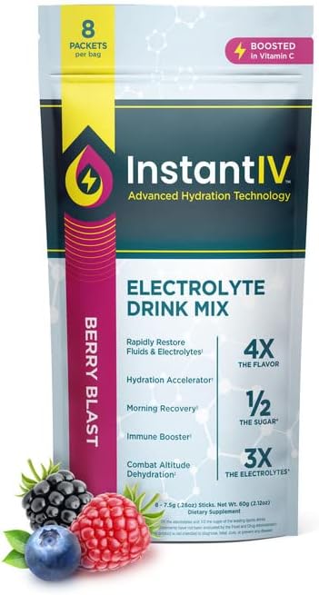 Mezcla de bebidas en polvo de electrolitos - Tecnología de hidratación avanzada - Hidratación vegana y sin gluten - Paquetes de hidratación rápida