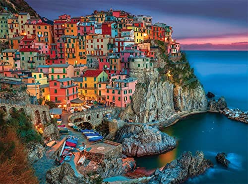 CHAOCHI Puzzle de 1000 piezas para adultos, juguetes descomprimibles, juegos familiares, juegos de trabajo en equipo, regalo de bricolaje, decoración de pared, 70 x 50 cm (Cinque Terre) Cover