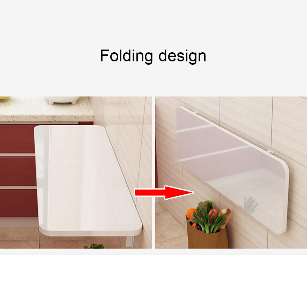 Scrivania pieghevole da parete, salvaspazio, per casa, ufficio e cucina (61 x 30 cm), postazione di lavoro moderna e minimalista con accessori, design compatto per piccoli spazi