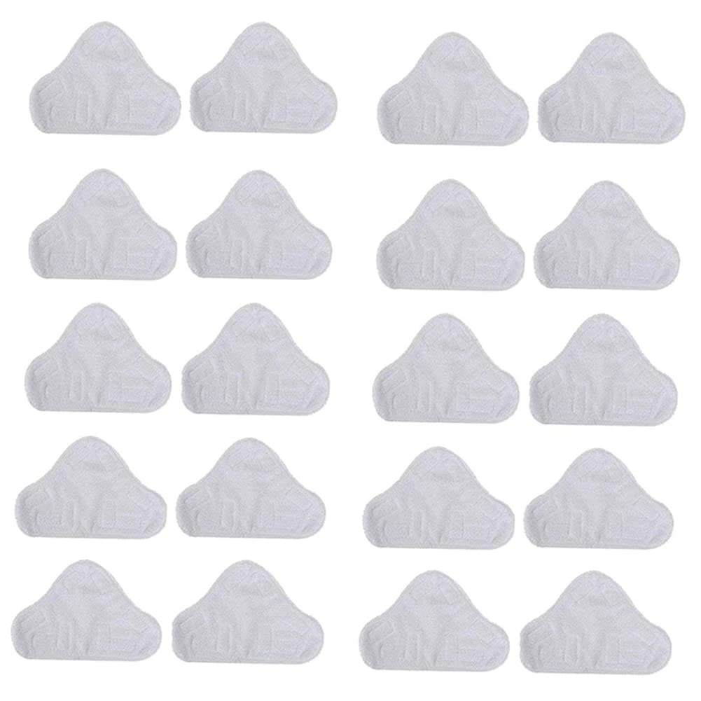 Hndhbfgrt 20 Pack Replacement Steam Mop Microfiber Cloth Pad for Triangular Drag