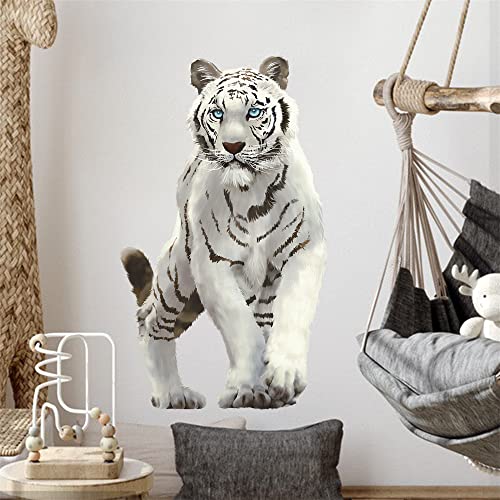Vinilo decorativo tigre blanco para pared miniatura 2
