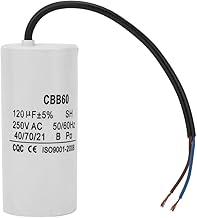 CBB60 Run Capacitor, Wire 250VAC 120uF 50/60Hz Capacitor for Motor Air Compressor