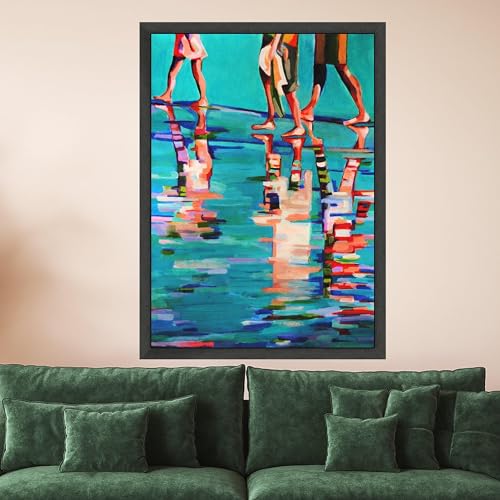 Tableau décoratif abstrait Promenade sur la plage haute qualité