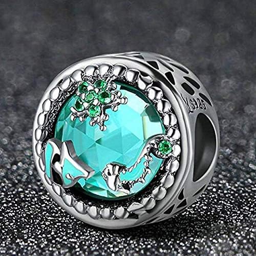 Miniatura 5 de Love Heart Auténtica plata de ley 925 con abalorio de lazo de cristal para dijes, pulsera, collar de mujer, joyería colgante (dijes de piedra de