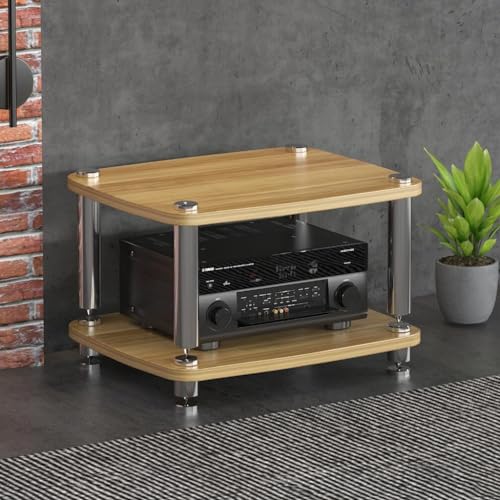 Support audio HiFi - Avec pieds absorbant les chocs pour platines et amplificateurs - Parfait pour le stockage et l'affichage de matériel audio
