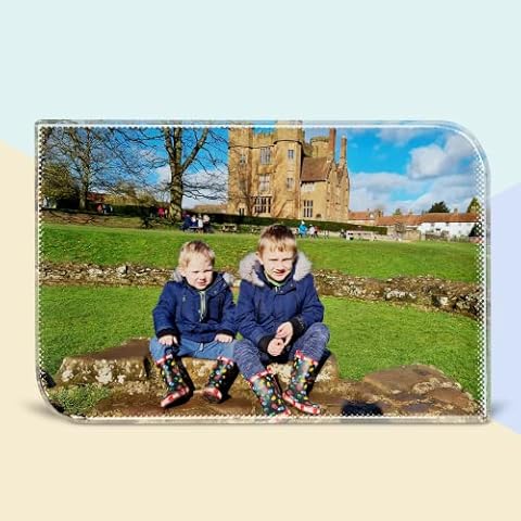 Personalised Crystal Photo Block Curved, Your Photo Printed Directly Onto Block, 13x9cm Custom Acrylic Photo Frame (Landscape) Cover