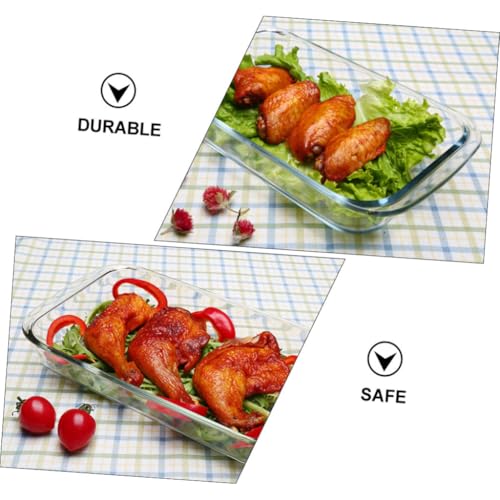 Plateau verre chaleur transparent plat micro ondes four rectangulaire - 8