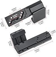 Vista 7 de NOBUHIRO Montura de luz con desplazamiento de aleación de aluminio metálico, montura táctica para linterna de la serie M300 M600, adecuada para riel
