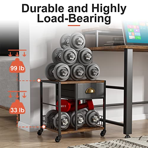 Aeehfeng Printer Stand Under Desk Printer Cart Printer Tables For Small Spaces Space-Saving Printer Stand With Drawer Storage For Folders Printer Table And Cart For Small Offices And Home Workspaces #TOP5