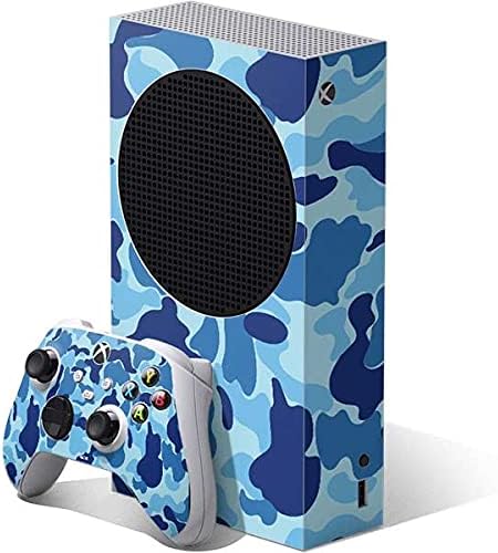 Skinit Decal Gaming Skin Compatible with Xbox Series S Bundle - Light Blue Street Camo Design