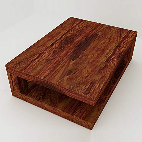 Image of Mamta Decoration Sheesham Wood Rectangle Shape Coffee Table for Living Room | Center Table | Brown