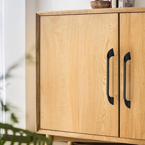 Image of LAPO 6 Inch Cabinet Pull Handles for Drawer & Wardrobe, Ideal for Kitchen Use, Rust Safe Finish, Easy Install Design, 3 Years Warranty (160mm, Black Finish, Pack of 6) - Twist