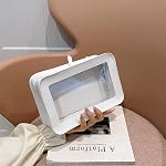 CAVLA Clear Makeup Bag, Waterproof Makeup Storage Bag with Zipper, Travel Toiletries Bag, Large Portable Toiletry Bag, Multipurpose Clear Cosmetic Bag Organizer, for Women Girl (White)
