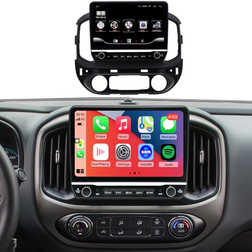 for Chevy Colorado and GMC Canyon Radio Upgrade 2015 2016 2017 2018,QLED Touch Screen Stereo,8 Core CPU,Carplay Android Auto Ready,Keep OEM Camera and Steering Wheel Control
