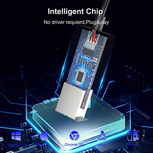 Usb To Ethernet Adapter,Breilytch Usb 3.0 To 10/100/1000 Gigabit Ethernet Lan Network Adapter Driver Free Compatible For Macbook, Surface Pro, Notebook Pc With Windows7/8/10, Xp, Mac/Linux,Vista #TOP3