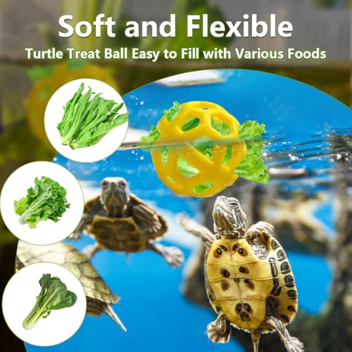 Image of 2 Pcs Turtle Tank Accessories - Turtle Brush with Suction Cup, Turtle Tank Decorations Turtle Aquarium Habitat Accessories