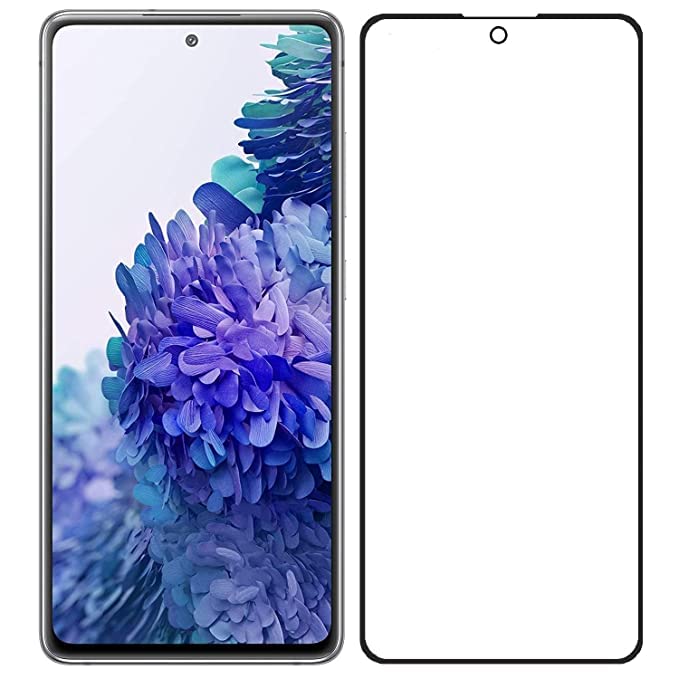 Image of Tempered Glass Screen Protector Compatible For Samsung Galaxy S20 Fe Cellphone With Edge-to-Edge Protector And With Easy Installation Kit