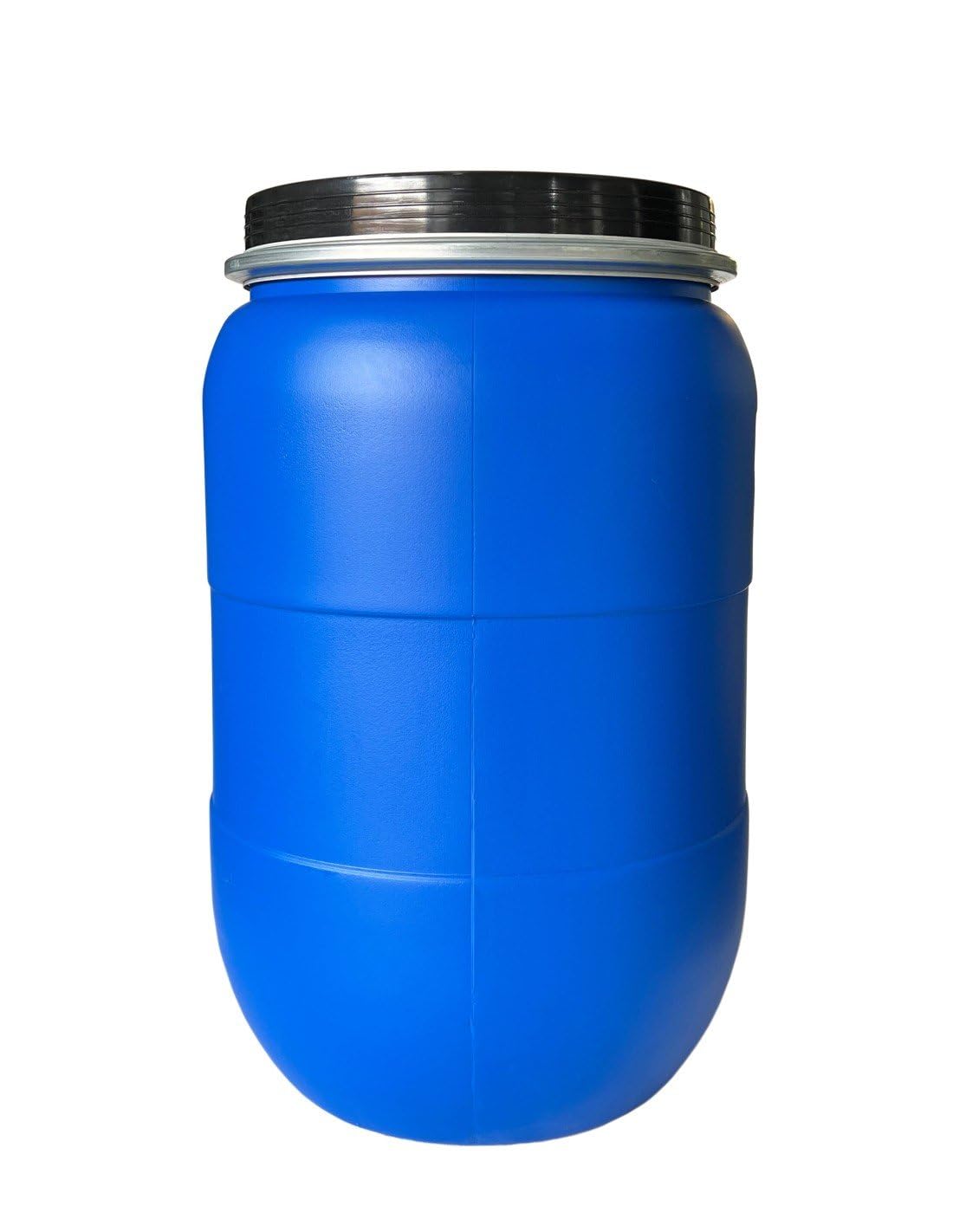 JARDIN202 - Bidón de plástico con boca ancha de 30L AZUL | X2 UNDS | hermetico cierre ballesta| Alimentario