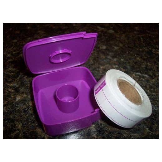Tupperware FREEZER MATES Label Dispenser + Roll NEW RARE