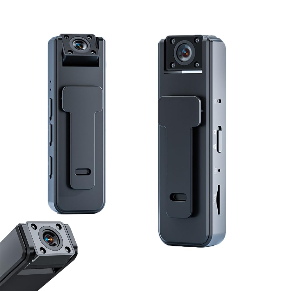 Mini Body Camera 1080P Police Body Camera with Audio and Video, Portable Body Worn Cam Loop Storage Body Cam Wearable Camcorder for Hiking,Walking,Cycling,Traveling-image-8