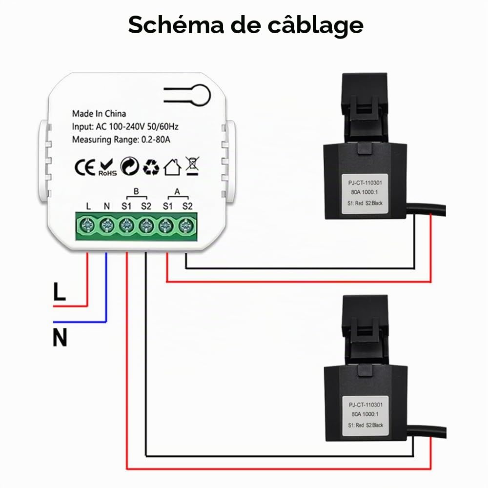 ZigBee Compteur d'énergie intelligent Système solaire photovoltaïque Production d'énergie Consommation Compteur de surveillance bidirectionnelle Contrôle d'application de téléphone portable Moniteur