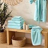 LA MALLORQUINA Toalla algodón cardado - Basic LMQ Cielo