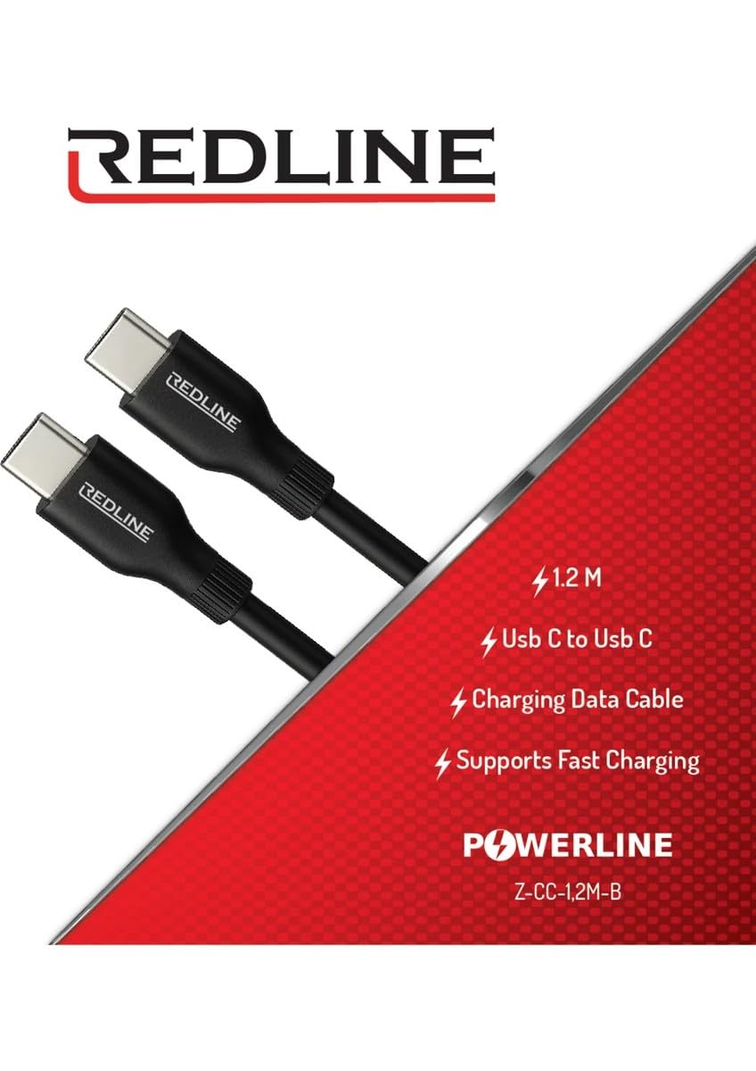 Redline Type-C - Type-C Örgülü Hızlı Şarj ve Veri Kablosu, 1,2 Metre