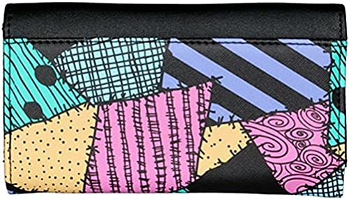 TCB Creations Classic Nightmare Christmas Sally and Jack Lovers Envelope Clutch Wallet - Unisex Adults - Faux Leather - Black - Modern Clutch - Zipper - RFID Protected2