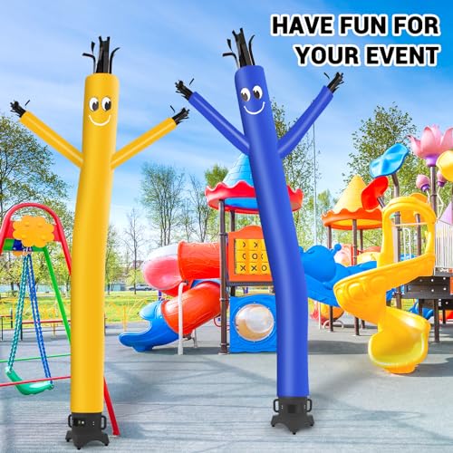 Image of MOUNTO 10ft Inflatable Dancers Tube Man Attachment - 10 Feet 12inch Tall Wacky Waving Inflatable Dancing Tube Guy, High Durability Rip-Stop Nylon (Blower Not Included) (Blue)