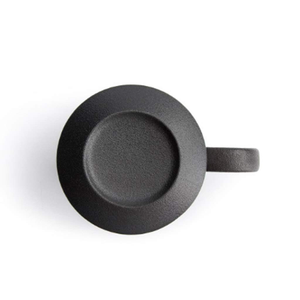 Kaffee-Becher Keramikbecher Große Kapazität Schwarzer Keramik Kapazität Becher Tragbare Kaffeetasse mit Deckel Teetasse Gesundheit (Color : 330ml)