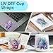 XRTHGS 12PCS/Set Lavender Cupcake UV DTF Cup Wraps Self-Adhesive Transfer Paper for Coffee Cups, Water Bottles, Laptops and Refrigerator DIY Crafts High Viscosity UV DTF Transfer Paper