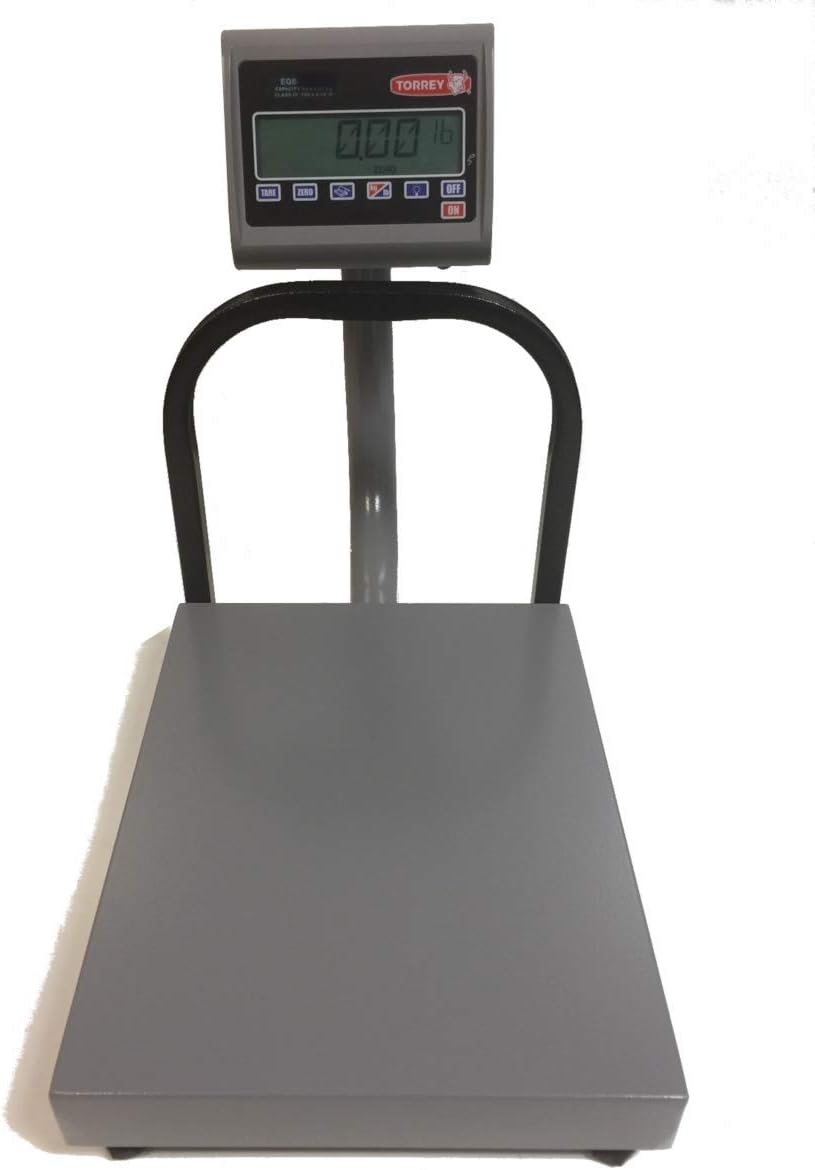 Torrey EQB 100/200 Bench Shipping Scale,200 lb X 0.05 lb,NTEP Legal For Trade,19"X15" Platter,NEW