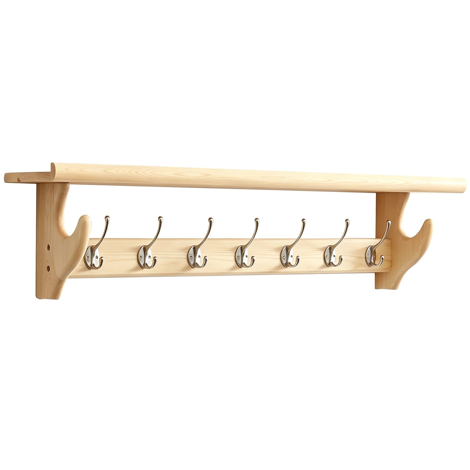 Porte-manteau mural bois massif pour gagner de la place