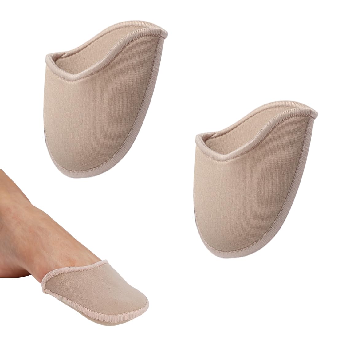 1 pares protectores de dedos pie de ballet, cubiertas de tela para dedos del pie, almohadillas para los dedos del pie en punta, cojines suaves para mujeres, Ballet Toe Pads Almohadillas largo