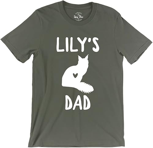 Miniatura 2 de Camiseta personalizada de raza de gato y nombre para hombre, linda camisa de gato y papá, divertida para regalar a papá y gato, varios colores,